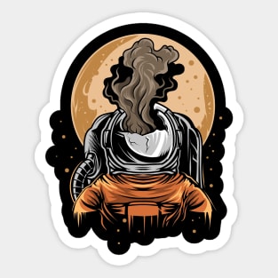 astronaut broken helmet Sticker